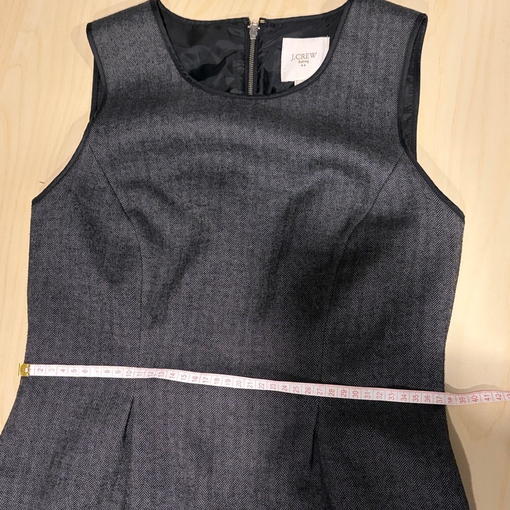 J.Crew Gray Herringbone Sheath Dress | Size 4 | Classic Workwear - Picture 10 of 11